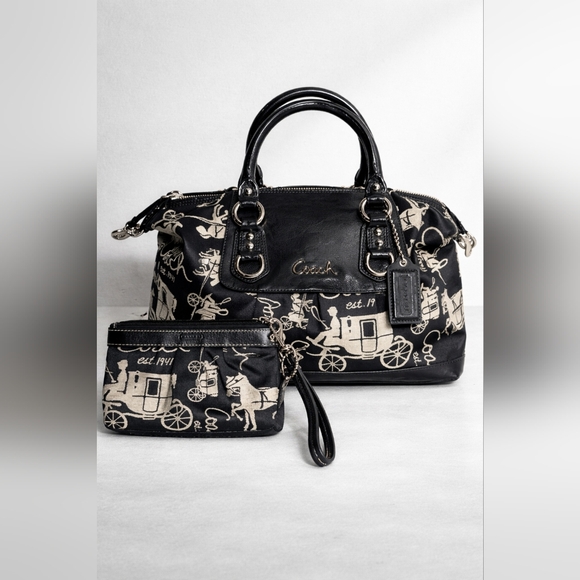 Coach Handbags - Coach Ashley Horse & Carriage Satchel + Wristlet Set Y2K Vintage